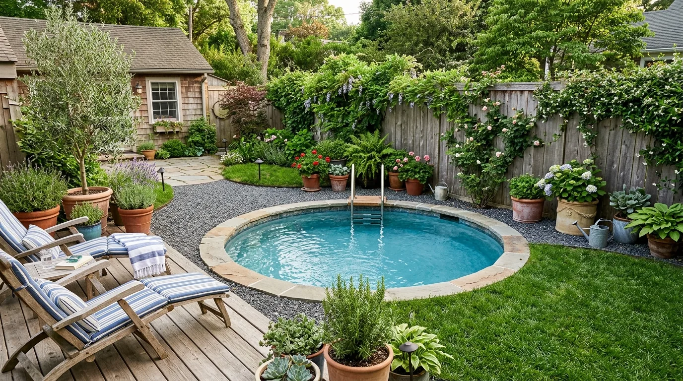 Compact Semi Inground Pool